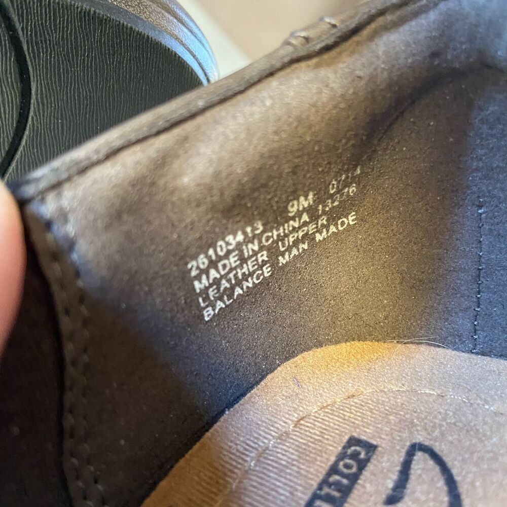 Clarks Collection Gray Taupe Leather Heel Loafers… - image 8